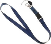 Fako Bijoux® - Keycord - Lanière - Lanière - Porte-badge - 51cm - 20mm - Blauw Marine