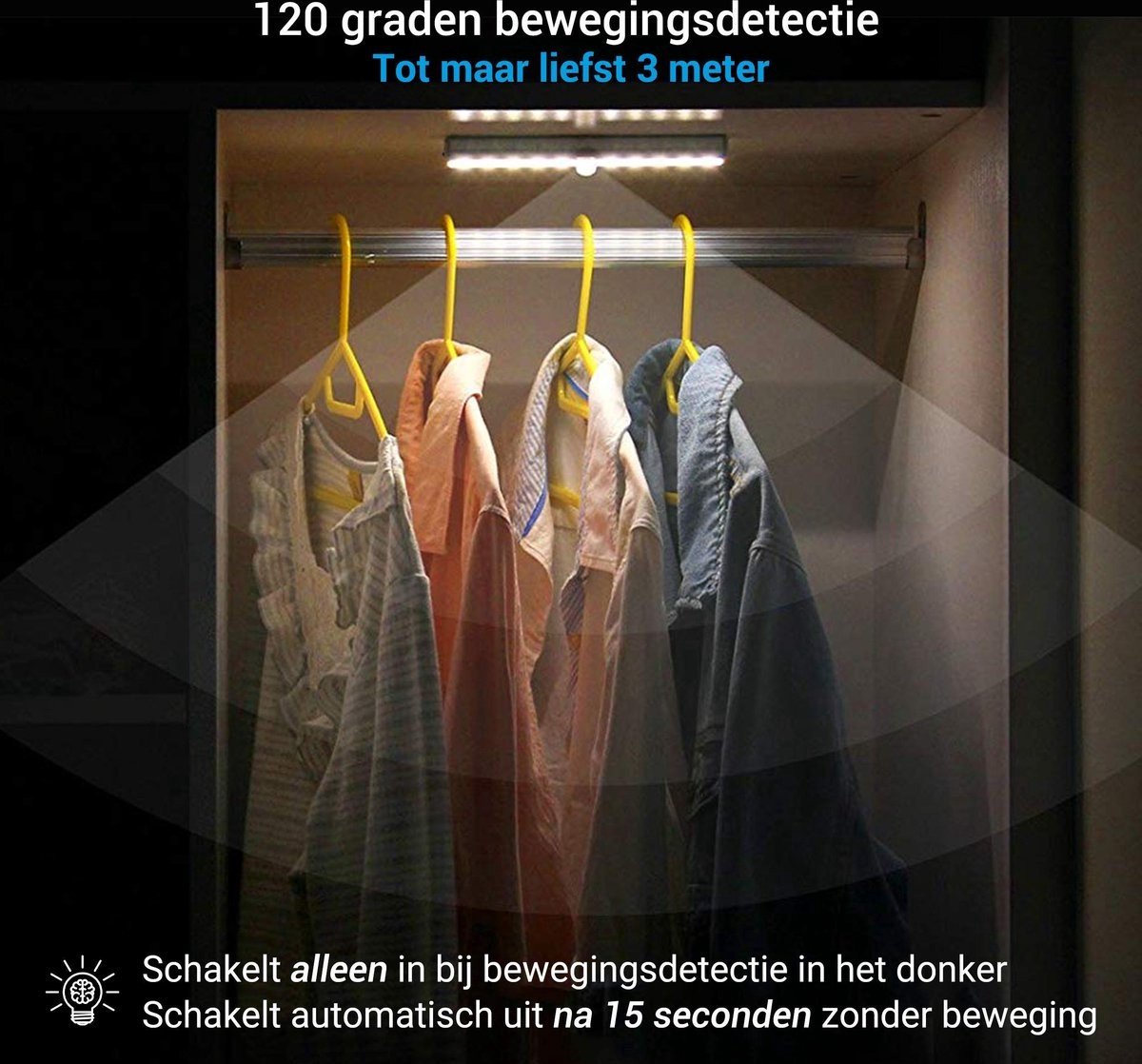 Bewegingssensor Kastverlichting, MOSTON 10 LED draadloze