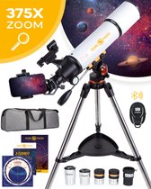 Bol.com RP® Telescoop 375x Zoom incl 4 lenzen - Sterrenkijker Volwassenen / Gevorderden - Verstelbaar Statief - Afstandsbedienin... aanbieding