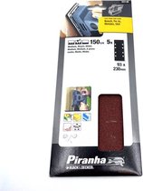 Piranha schuurstroken 230 x 93 mm - Korrel 150 - Bosch, Festo, Metabo, Skil - 5 stuks - X31136