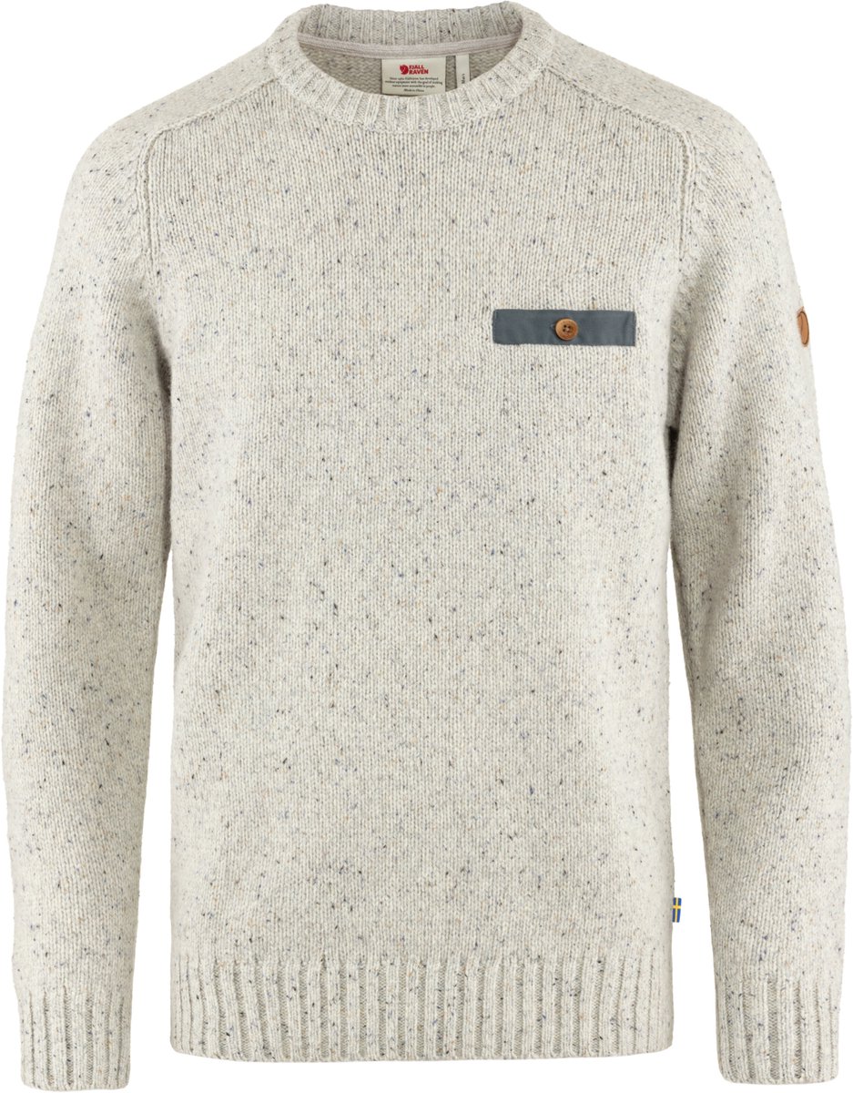 Fjallraven Lada Round-neck Sweater M Heren Outdoortrui Wit