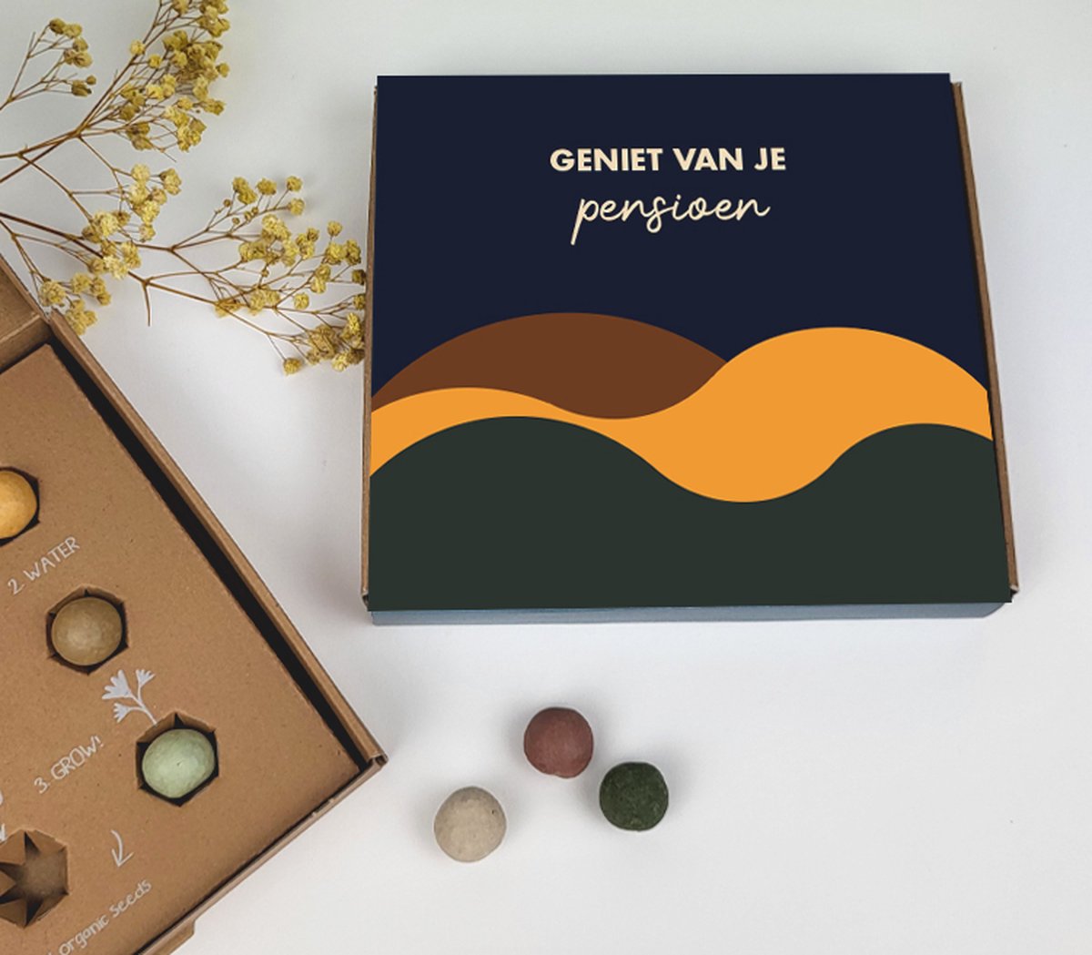 Blossombs Zaadbommetjes Giftbox Small met 7 Bloembommetjes - Zaaibommetjes, Wildbloemen, Bloemzadenmix, Bloemen Cadeau voor Vlinders, Bijen en Hommels