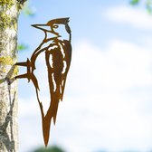 Metalbird - Décoration de jardin - Pic - Décoration de jardin métal rouille - 30x15cm - Acier corten