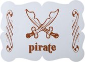 6 kartonnen placemats Piraat - placemat - piraat - kinderfeest - decoratie - verjaardag - party - feest
