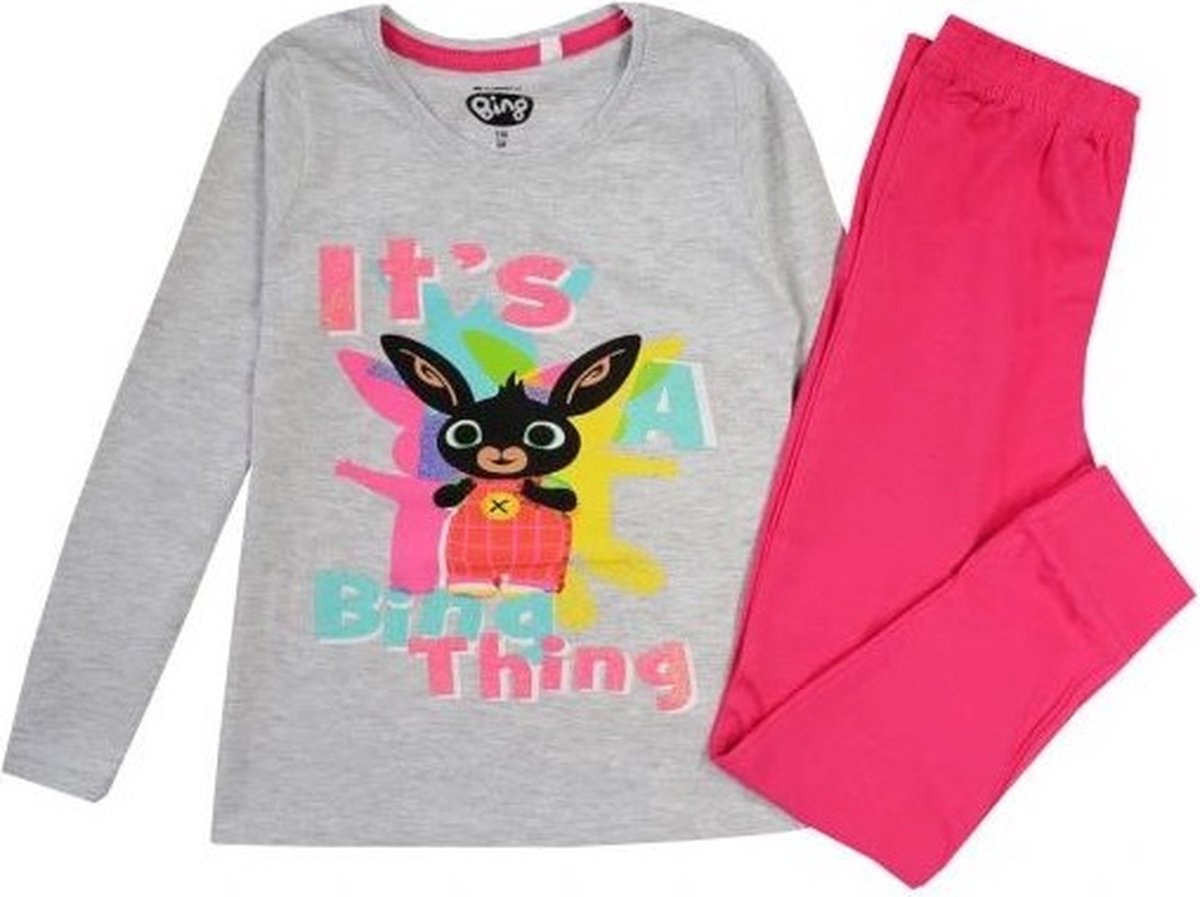 BING pyjama - roze / grijs - maat 110 - It's a Bing Thing pyjamaset