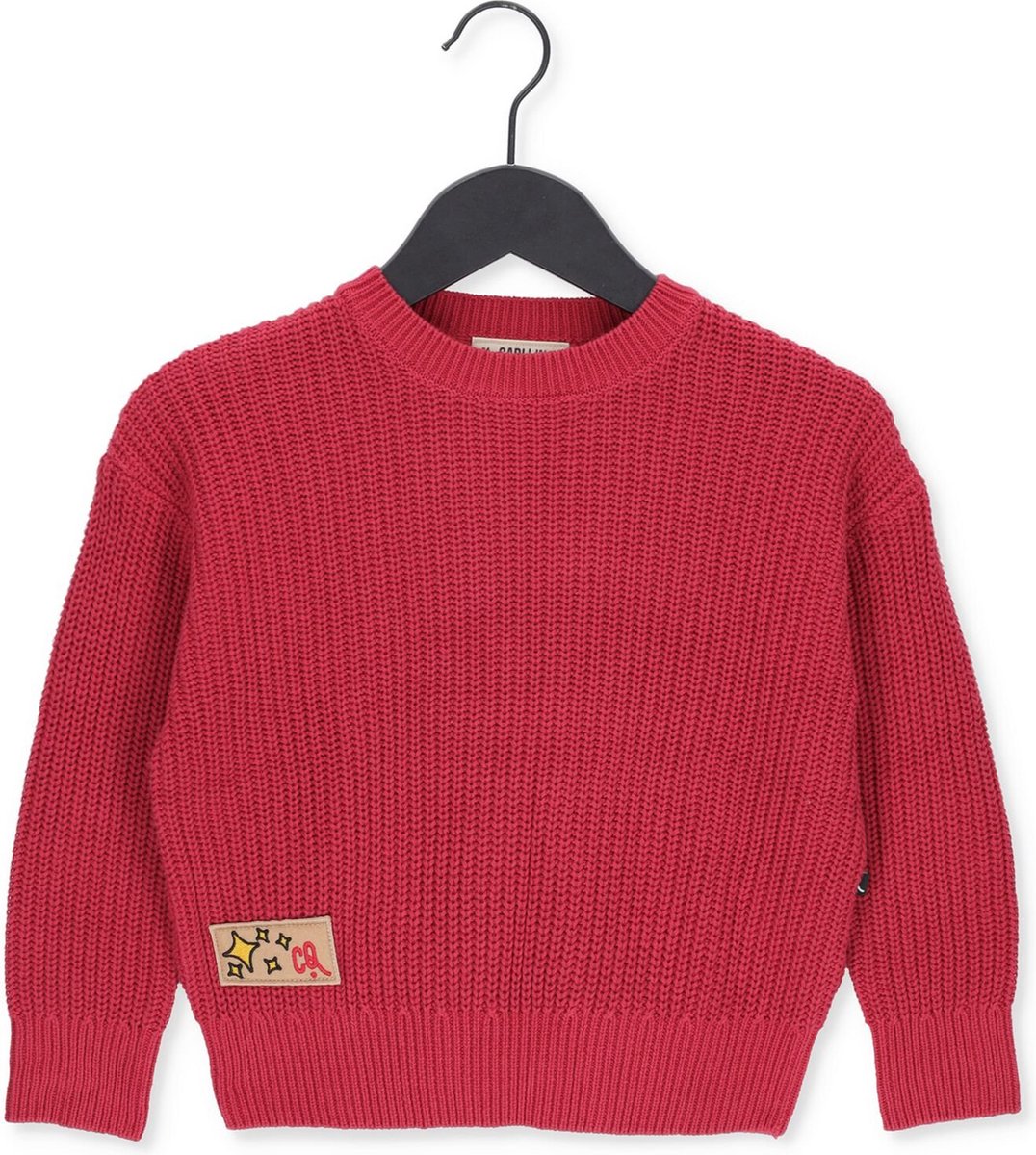 Carlijnq Knit - Sweater Truien & Vesten Jongens - Sweater - Hoodie - Vest- Rood - Maat 86/92