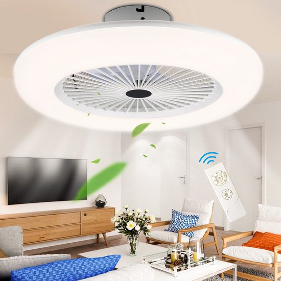 80W Plafondventilator Timer Koeler Verlichting Ventilator LED Witte Ventilator Lichte Kamer