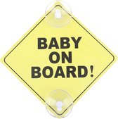 Baby On Board - Baby Aan Boord Met 2 Zuignappen - Autoraam Zuignap - Autoruit - EXTRA goed klevend dmv 2 zuignappen - IXEN