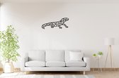 Geometrische Salamander - Big - Wanddecoratie - Lasergesneden -  - Zwart - Geometrische dieren en vormen - Houten dieren - Muurdecoratie - Line art - Wall art