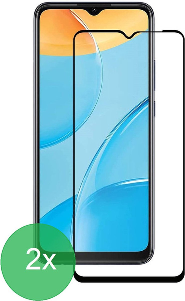 Geschikt Voor: Oppo A5 2020 / A9 2020 / A15 / A15s Full Screenprotector 2x - screen protector - volledige glas - bescherming - beschermglas - ZT Accessoires