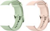 Smartwatch-Trends S207 – Vervanging Horlogeband – Siliconen bandje - 44mm - Roze en Groen