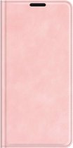 Casecentive - Magnetische Leren Wallet - iPhone 14 - roze