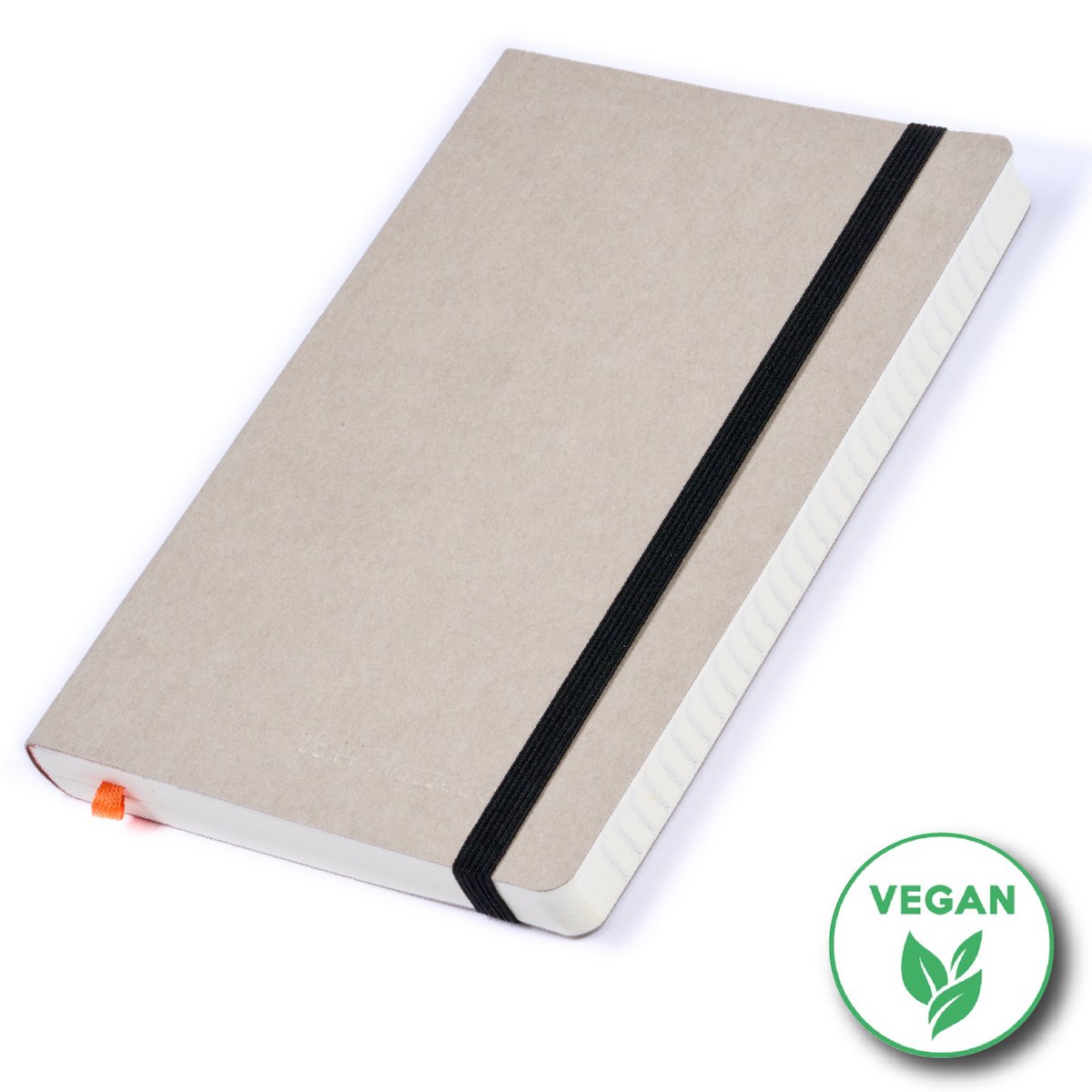 Notitieboek - Notebook A5 - Cadeau voor man - Cadeau voor vrouw - Vegan - Notitieboekje - Handgemaakt in Nederland - Notebook - Notitieblok - Steengrijs - 1844 Notebooks