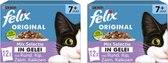 2x Felix - Original Senior Mix Sélection en gelée - Nourriture pour chat - 12x85g