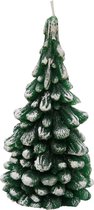 Kerst Kaarsen - kerstboom - 16x7.5 cm - Groene Kerstboom Kaars - Kerst Decoratie - PER 2 Stuks