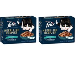 2x Felix - Heerlijke Reepjes Vis Selectie in Saus - Kattenvoer - 12x80g