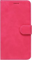 LC.IMEEKE Kunstleren Book Case Portemonnee Pasjes Hoesje Geschikt voor iPhone 14 Pro Max - Roze