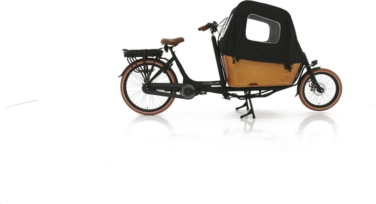 Vogue Carry 2 Elektrische Bakfiets Mat Zwart Bruin - Vogue Bike