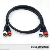 2x RCA naar 2x RCA Pro Series kabel, 3m, m/m | Signaalkabel | sam connect kabel