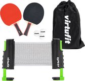 VirtuFit Verstelbaar Tafeltennisset - Met tafeltennistafel batjes en 3 pingpongballen