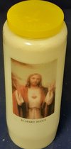 bougies de neuvaine Brûleur 9 jours- bougie de noveenkaars- bougie commémorative-bougie funéraire-H. Coeur Jésus-6 pièces