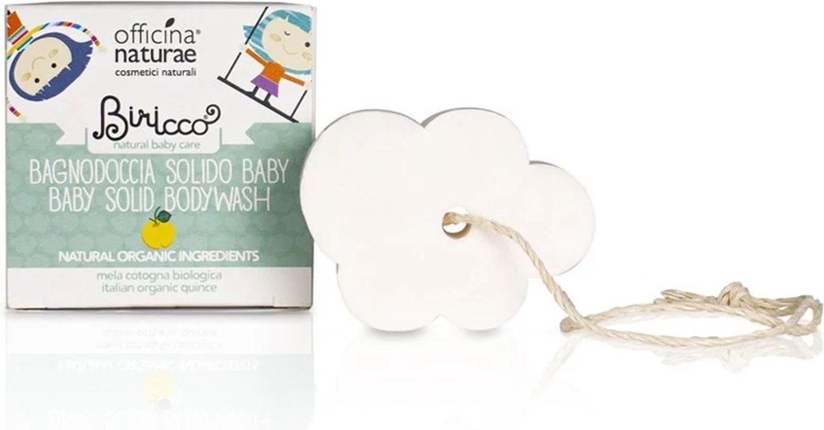 Goedkoopste Solid Body Wash - Baby zeepje Biricco 50 g - Biologisch - Plasticvrij - Made in Italy