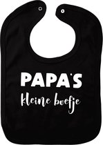 Slabbetje baby - Papa's Boefje - Zwart - Geboorte - Kraamcadeau - Babyshower - Cadeau - Vaderdag - Slab
