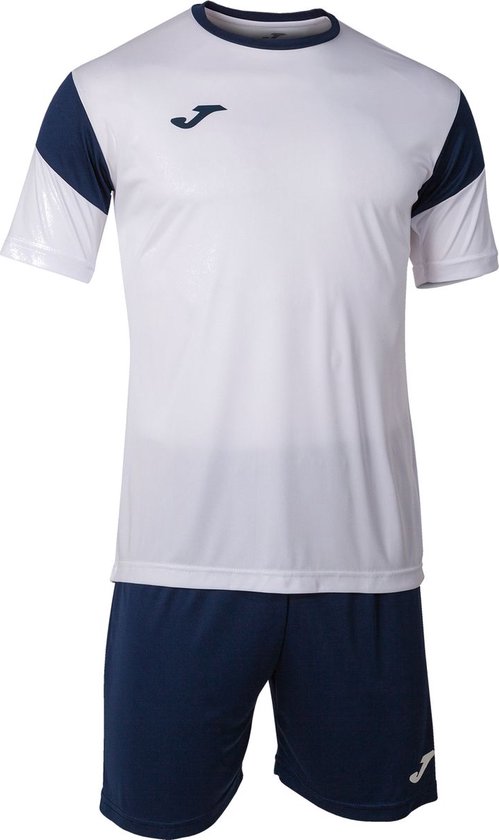 Foto: Joma phoenix voetbalset korte mouw heren wit marine maat l