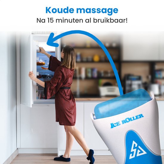 Ice roller gezicht - Dermaroller - Gezichtsmasker - Huidverzorging - Skincare - Gua Sha - Jade roller - Gezichtsverzorging - Gezichtsmassage apparaat - Blauw - Non needle - Dermapen - Leuk cadeau