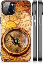 Foto hoesje Apple iPhone 14 Telefoonhoesje met Zwarte rand Kompas