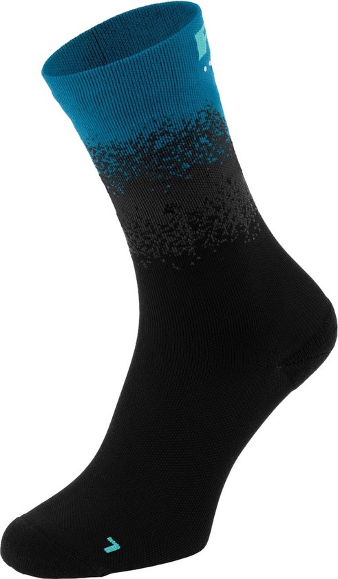 R2 - Chaussettes de cyclisme Steep - Zwart/ Blauw - Taille L ( 43 - 46 )