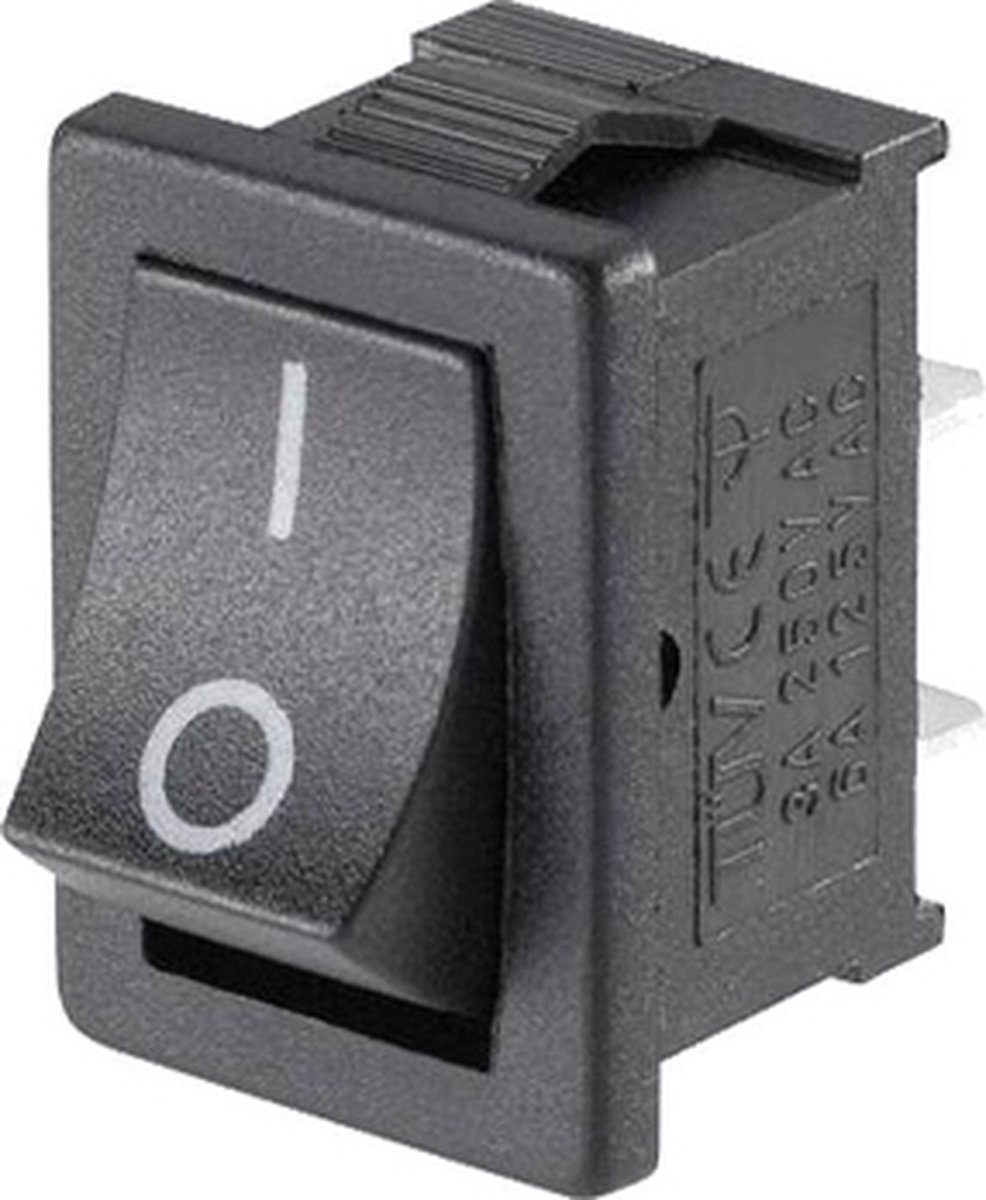 Earu® KCD1-11 Mini Wipschakelaar On/Off - 3-pins - Rechthoek - 3A 250V AC - 6A 125V AC - Zwart