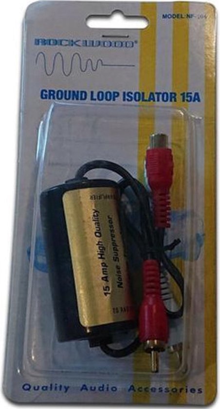 Rockwood NF-104 Car Noise Filter Ground Loop Isolator - DIN, 4-Pin, Black