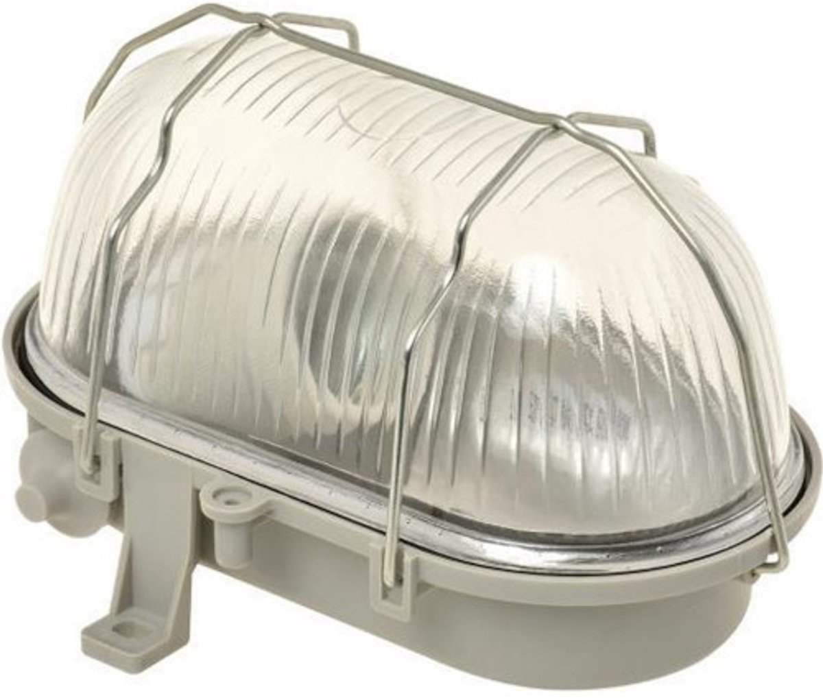 Nova Bulley Binnenlamp / Buitenlamp - Ovaal - Grijs - E27 Kunststof