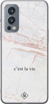 Casimoda® hoesje - Geschikt voor OnePlus Nord 2 - C'est La Vie - TPU - Backcover - Bruin/beige - Tekst