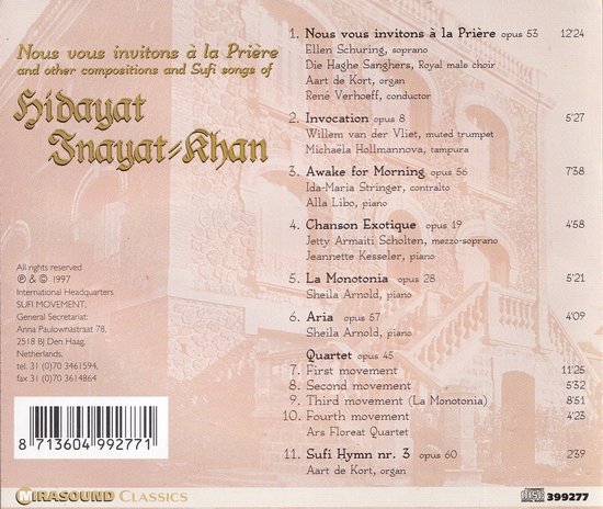 Nous Vous Invitons A La P, Die Haghe Sanghers o.l.v. Rene Verhoeff | CD ...