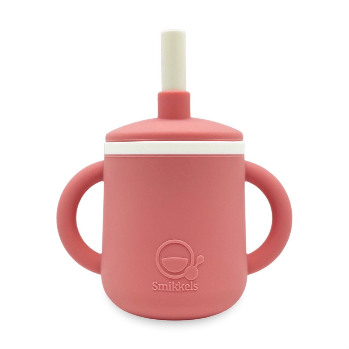 Goedkoopste Smikkels - Siliconen kinderbeker met oren - Velige Drinkbeker - Oefenbeker - Rietjesbeker - Duurzaam - Baby - Peuter - Kleuter - Roze