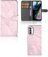 GSM Hoesje Motorola Moto G52 | Moto G82 Flip Case Marble Pink
