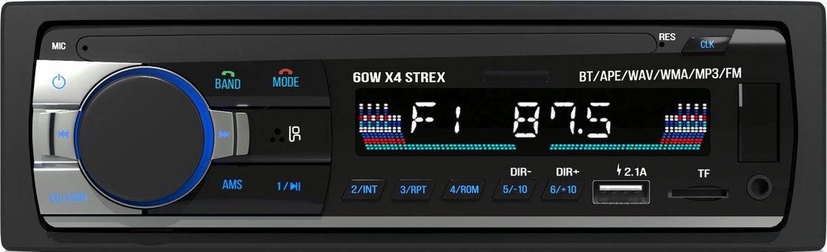 Strex Autoradio met Bluetooth voor alle auto's - USB, AUX en Handsfree -...  | bol