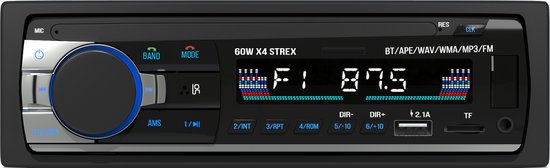 Strex Autoradio met Bluetooth voor alle auto's