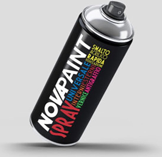 NOVA PAINT ACRYL SPRAY 400 ML. MAT ZWART