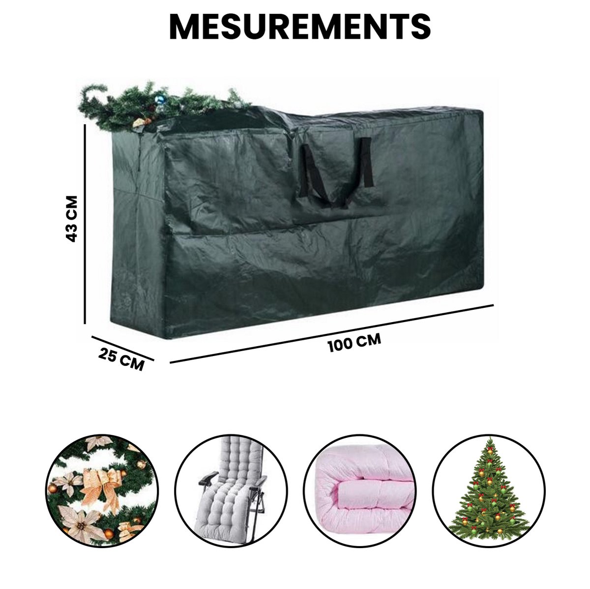 Opbergtas kerstboom kerstboom tas opbergtas tuinkussens kerstboom