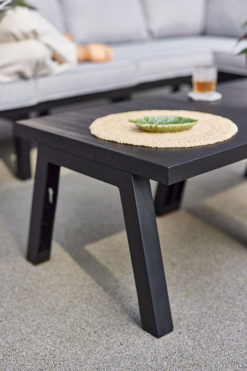 Hartman Ibiza Table basse - B60 X D60 X H43 Cm - Anthracite Plastique