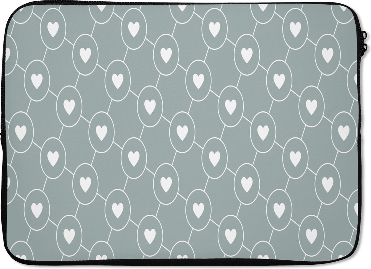 Laptophoes - Laptoptas - Laptop - Patronen - Design - Hart - 14 Inch - Laptopsleeve