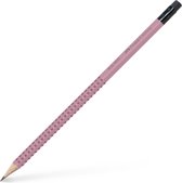 Crayon graphite Faber-Castell - Grip 2001 - B avec gomme - Ombres roses - FC-217237