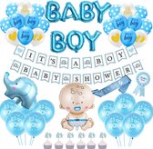 Tripleagoods baby shower 43 pièces - Décoration de baby shower - baby shower boy - Ballons de baby shower - Guirlande de baby shower - Décoration de baby shower - Mom - C'est un garçon - baby shower