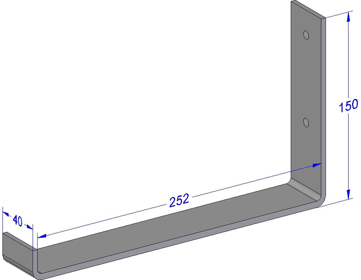 Marcellis - Industriële plankdrager XL - Voor plank 30cm - mat wit
