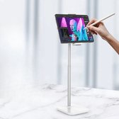 LuxeBass Tablet iPad standaard | Tablethouder Statief | Telefoonstandaard (bureau)tafel voor 4,7 tot 12,9 inch scherm (wit) - LB582