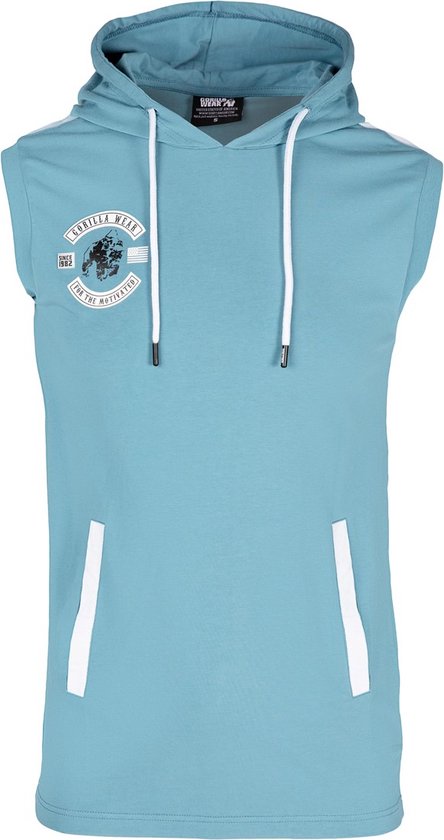 Gorilla Wear - Oswego S/L Hooded T-Shirt - Blauw - XL