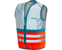 WOWOW Fluohesje kind EN17353 - Wasabi Jacket full reflective rood S